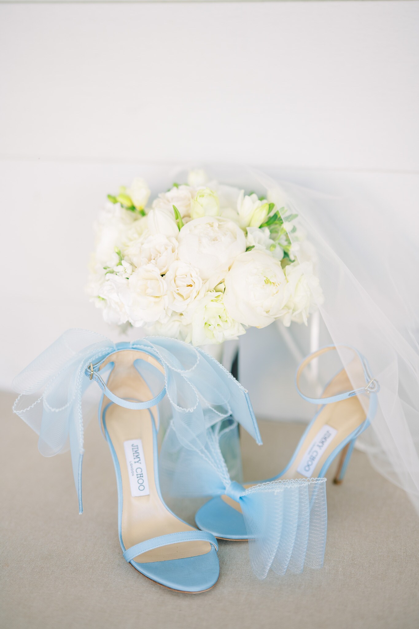 White and Green Bouquet for Bride